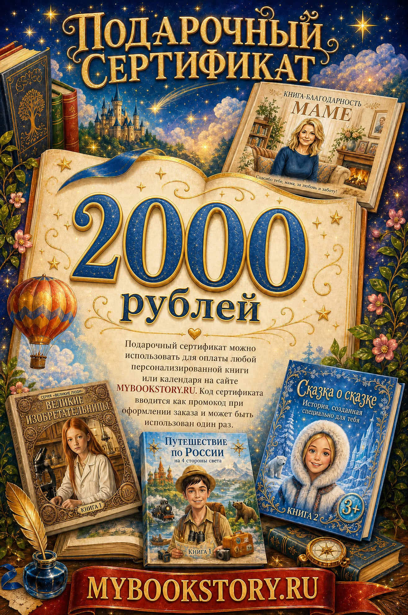 Подарочный сертификат 2000 ₽
