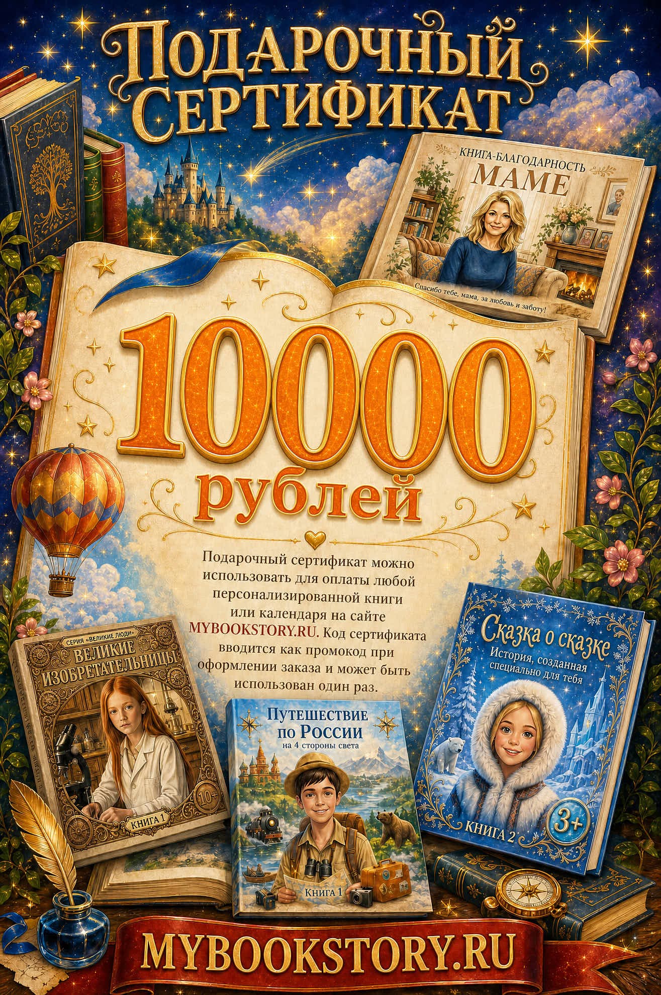 Подарочный сертификат 10000 ₽