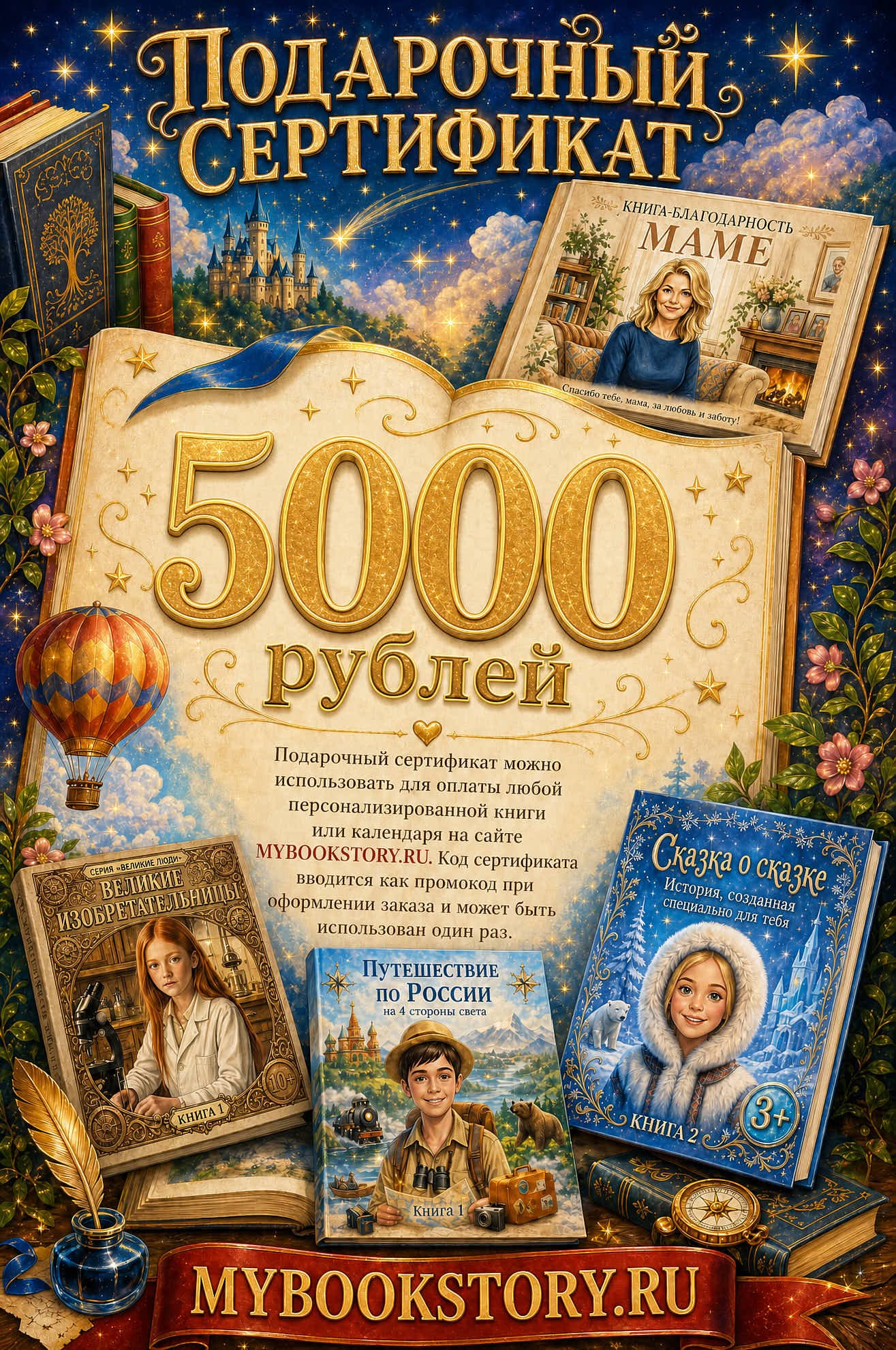 Подарочный сертификат 5000 ₽