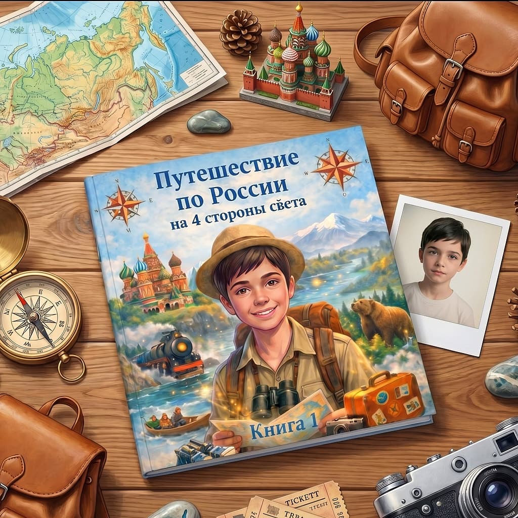 "Путешествие по России на 4 стороны света". Книга 1 из серии "Путешествия по миру"